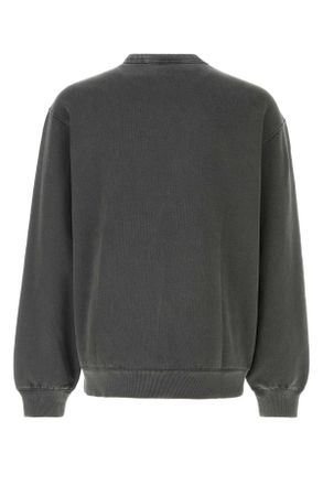 Carhartt Work in Progress Mens Dark Grey Cotton Torion Sweat Black Exterior: Felpe