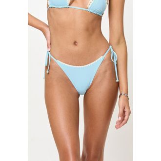 L*Space Samba Full Coverage Tie Side Bikini Bottoms in Tourmaline at Nordstrom, Size X-Large