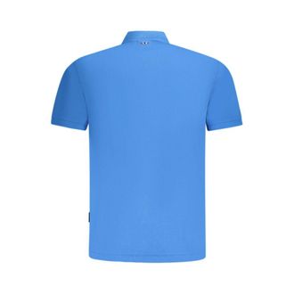 Napapijri Logo-Embroidered Cotton Polo - Blue