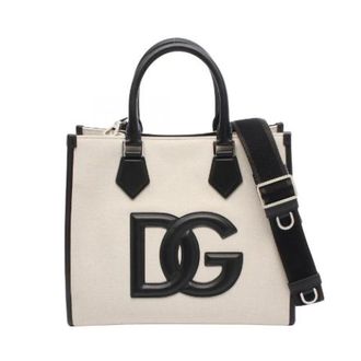 Dolce & Gabbana Pre-owned Handbags, female, Beige, Size: ONE SIZE Pre-owned DG Logo 2Way Tote Bag
