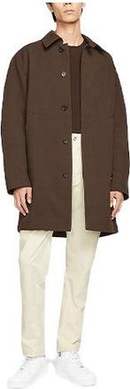 Nike Solid Color Minimalistic Stand Collar mid-length trench coat Jacket Velvet Brown DH2902-220