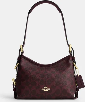 Coach Laurel Shoulder Bag 22 With Buckles In Signature Canvas
