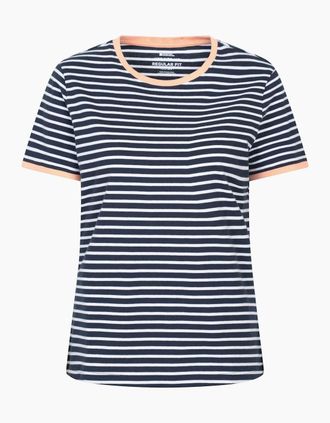 Mountain Warehouse Womens Mountain Warehouse Womens/Ladies Contrast Striped Ribbed T-Shirt - Pink - Size: 16