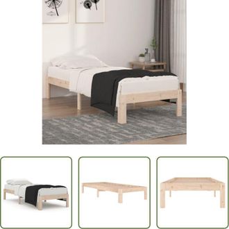 vidaXL Letto singolo - Giroletto in Legno Massello 75x190 cm Small Single