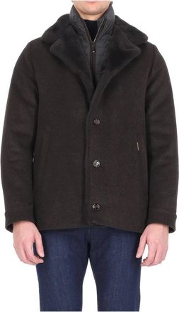 Moorer Teodor-Le Jacket - Heren - Winterjassen - Bruin - XL - Wol - Jassen