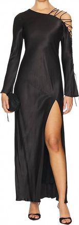 Shona Joy Nora Lace Detail Maxi Dress In Black