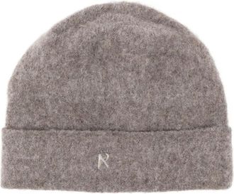Represent initial-logo beanie hat - men - Acrylic - One Size - Grey