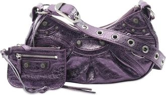 Balenciaga 2010-2025 Lambskin Le Cagole XS shoulder bag - women - Calf Leather/Lambskin - One Size - Purple