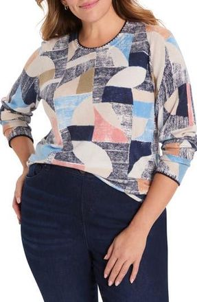 Nic+Zoe Set Sail Sweater in Blue Multi at Nordstrom Rack, Size 2 X