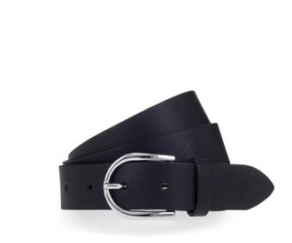 Tamaris Lederg&uuml;rtel TAMARIS, Damen, Gr. 11,5, schwarz, Rindsleder, unifarben, G&uuml;rtel Lederg&uuml;rtel, 3 cm breit, leicht strukturierte Oberfl&auml;che, dezentes Marken