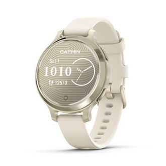 Garmin Lily 2 Active, Womens GPS Smartwatch 38mm in Lunar Gold, Bone at Nordstrom