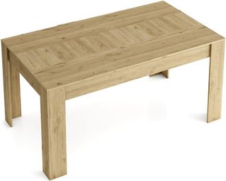 Skraut Home Mesa comedor extensible efecto roble blanco 140 a 200x90x76cm