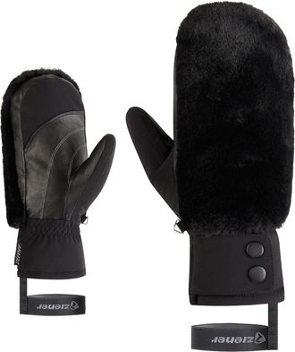 Ziener F&auml;ustlinge ZIENER KATNISS-Z MITTEN glove, Damen, Gr. L, schwarz, Materialmix, Handschuhe F&auml;ustlinge