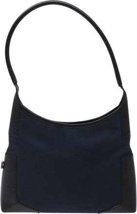 Ferragamo Gancini Navy Canvas Shoulder Bag (Pre-Owned)