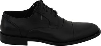 Dolce & Gabbana Zwarte Leren Derby Formele Schoenen
