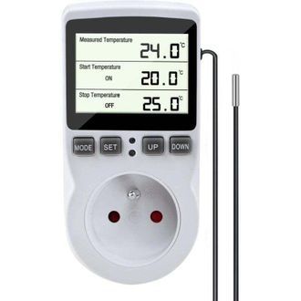 OEM Enchufe Termost&aacute;tico, Controlador Digital De Temperatura, Enchufe Digital Programable Con Sonda, Temporizador Digital Programable, Enchufe Termost&aacute;tic