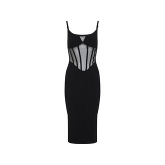 Elisabetta Franchi Sheer-panelled Knit Dress