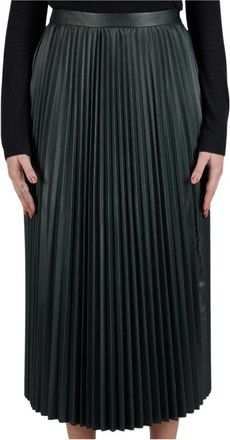 Kiton Rokken Regular Effen 100% Handgemaakt - Dames - Midirokken - Groen - S - Rokken