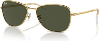 Ray-Ban Green Oval Unisex Sunglasses RB3733 001/31 56