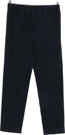 Homme Pliss&eacute; Issey Miyake Pliss&eacute;-Effect Straight-Leg Trousers with Elastic Waistband