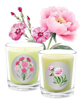 Qualitas Hand-Poured Candle Set - Peony Dianthus