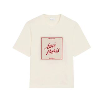 Ami T-Shirts, male, Beige, Size: S T-shirt