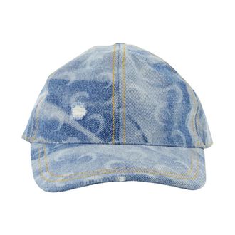 Marine Serre Moon Cap - Dames - Petten - Blauw - ONE Size - Katoen - Accessoires
