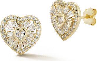 Glaze Jewelry Heart Stud Earrings in Gold at Nordstrom Rack