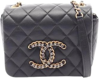 Chanel Pre-owned Mini Shoulder Bag - Dames - Vintage Mini Tas - Zwart - ONE Size - Leer - Vintage