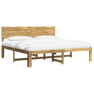 vidaXL Cama Doble Con Cabecero Rostock Blanco 180 X 200 Cm Vidaxl