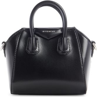 Givenchy Micro Antigona Leather Satchel in Black at Nordstrom