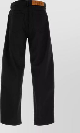 S&eacute;fr stretch polyester blend oktai wide trousers