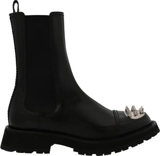 Alexander McQueen Black Leather Boots