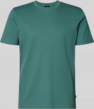 Joop T-Shirt mit geripptem Rundhalsausschnitt in Smaragd, Gr&ouml;&szlig;e XXL