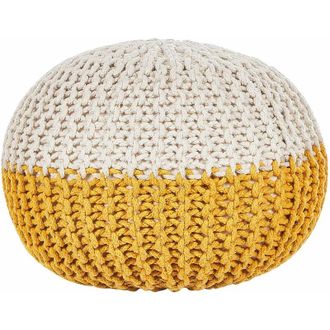 Beliani Beliani - Pouf giallo / beige 50 x 35 cm Conrad