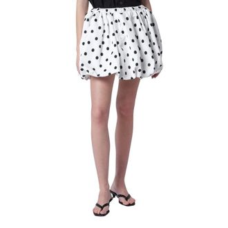 Patou Elasticated Bloomer Mini Skirt - female - Patou - Short Skirts - White - XS - Skirts