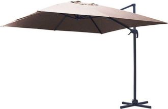 Vacchetti Paraguas De Aluminio Color Arena Y Poste Lateral De 4x4 M