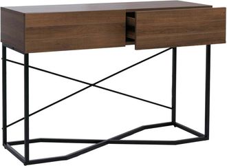 Hhg [nunca Usado] Mesa Consola Hhg-885, Mesa Para Tel&eacute;fono, Mesa Auxiliar, Mesa De Apoyo, Caj&oacute;n, Melamina Industrial, 81 X 120 X 40 Cm, Marr&oacute;n