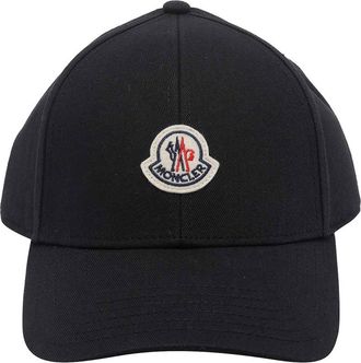 Moncler Black Logo Baseball Cap
