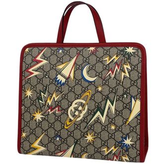 Gucci Coated Canvas Leather Tote Bag (Pre-Owned)