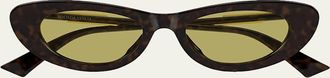 Bottega Veneta Bold Ribbon 51mm Cat-Eye Sunglasses
