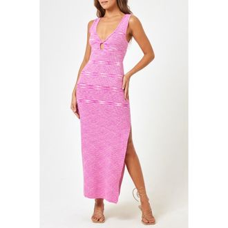 L*Space Florence Rib Maxi Sweater Dress in Raspberry at Nordstrom Rack, Size Medium