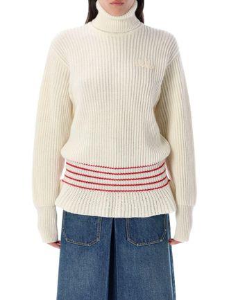 Chloé Oversized Wool And Mohair Knit Turtleneck Jumper