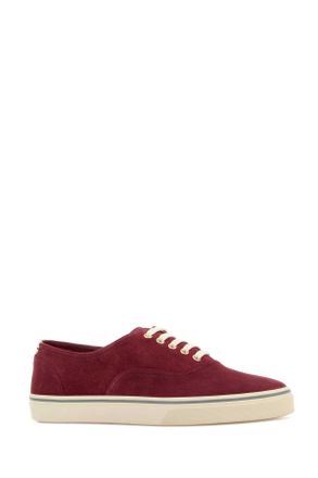 Brunello Cucinelli Mens Tyrian Purple Suede Sneakers Ceh62
