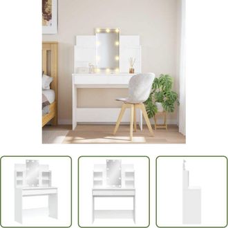vidaXL vidaXL Toeletta con luci - Toeletta con Luci LED Bianco 96x40x142 cm