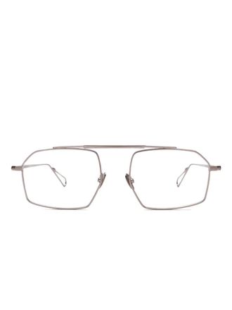 Ahlem Royale geometric-frame glasses - unisex - Steel - 51 - Silver