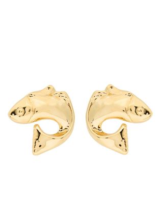 Jacquemus Les Boucles Poisson Fish Drop Earrings - Gold - One Size