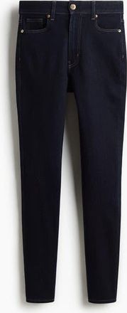 H&M Skinny High Waist Jeans in Dark Denim Blue at Nordstrom, Size 12