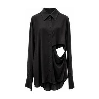 Andrea Ya'aqov Shirts, female, Black, Size: XS Oversized Shirt