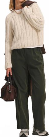 Velvet Marina Timeless Cable Knit Sweater In Ivory